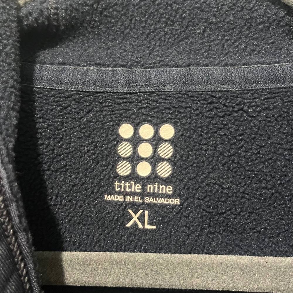 Title Nine Crash 2.0 Polartec Jacket Full Zip Hoodie Womens XL Blue Gray Fleece - Picture 4 of 9